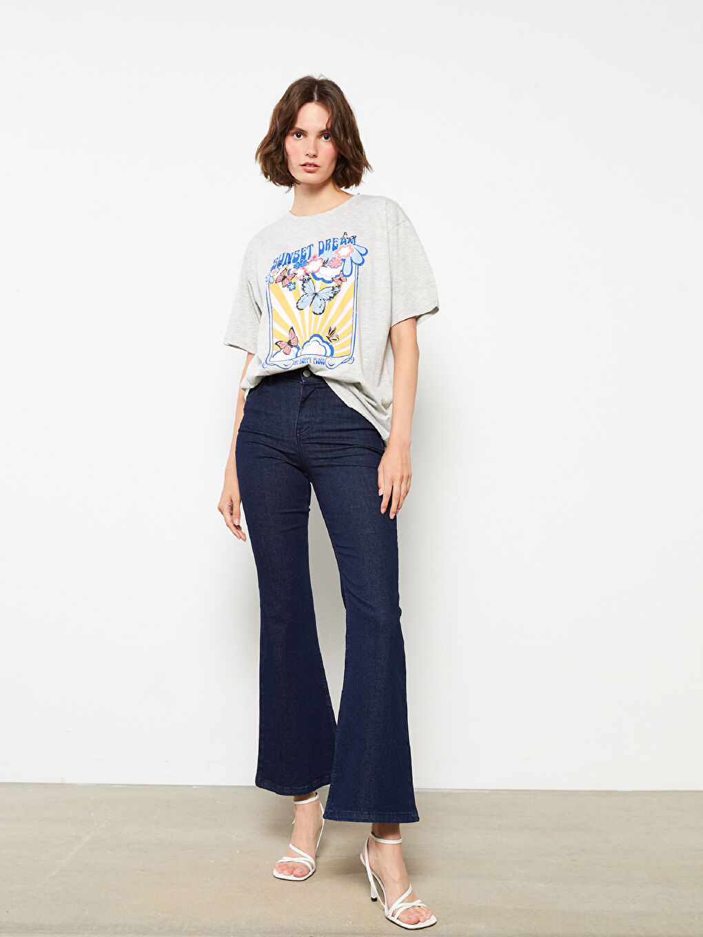 LCW ECO Mars Flare Regular Pocket Detailed Women's Denim Trousers -W27921Z8-309
