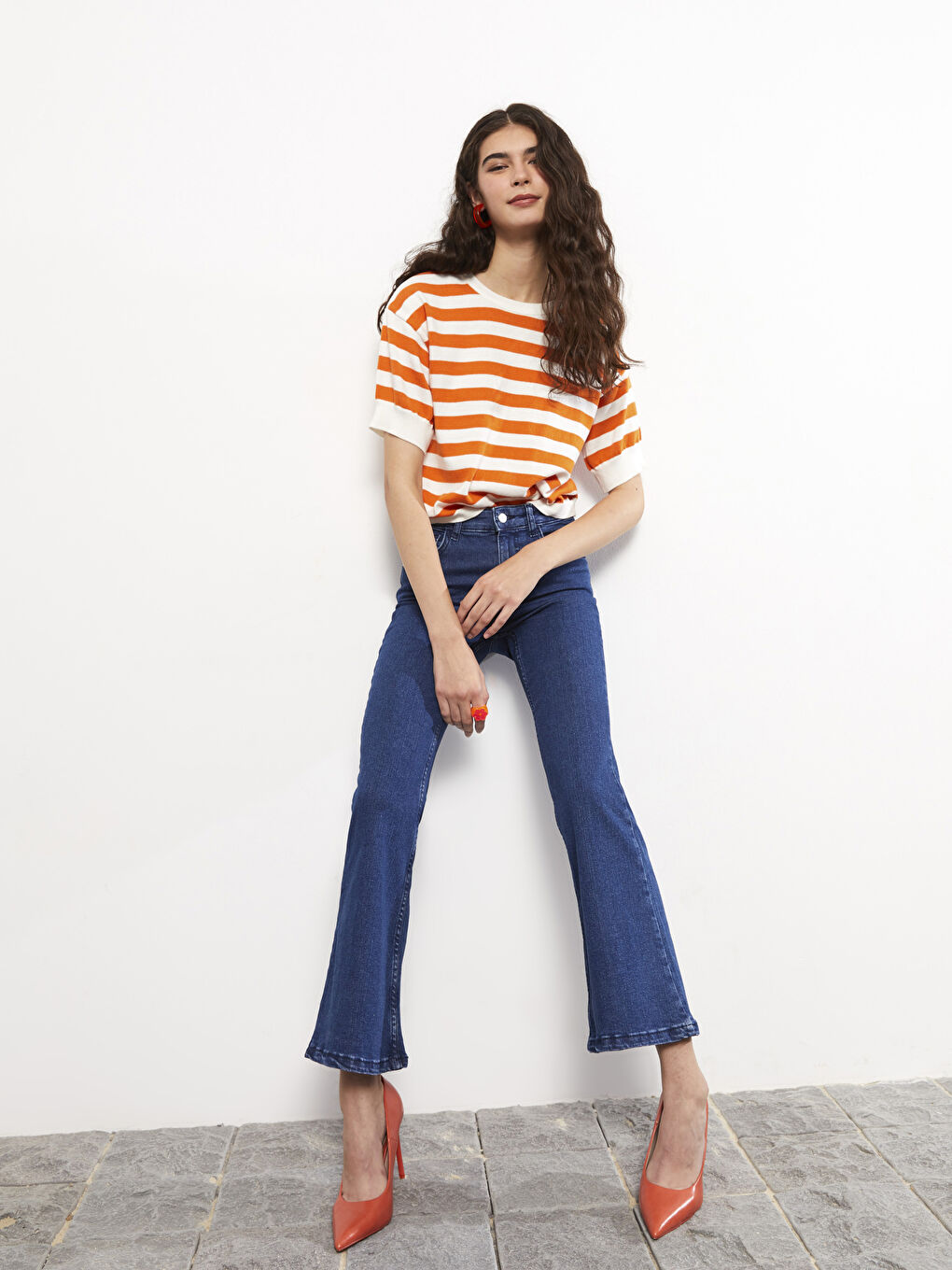LCW ECO Mars Ausgestellt Damen Jeanshose mit Taschen -W27921Z8-507