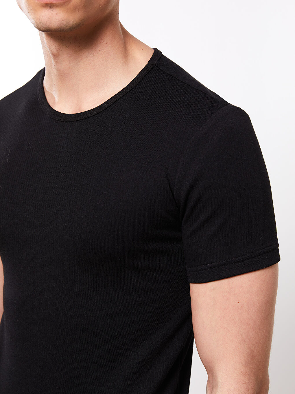 Crew Neck Short Sleeve Thermal Men's Vest -W27925Z8-RQN