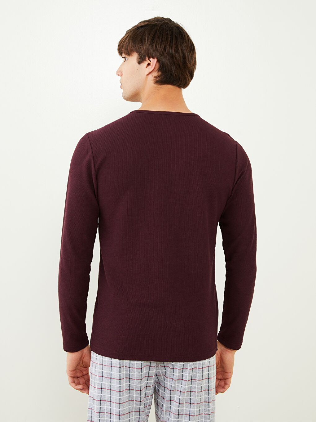 LC WAIKIKI Crew Neck Long Sleeve Men's Pyjama Top -W27930Z8-HEN