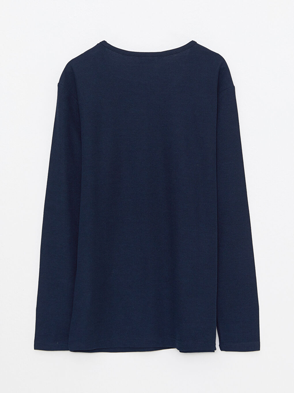 قميص بيجاما برقبة دائرية وكم طويل للرجال-6