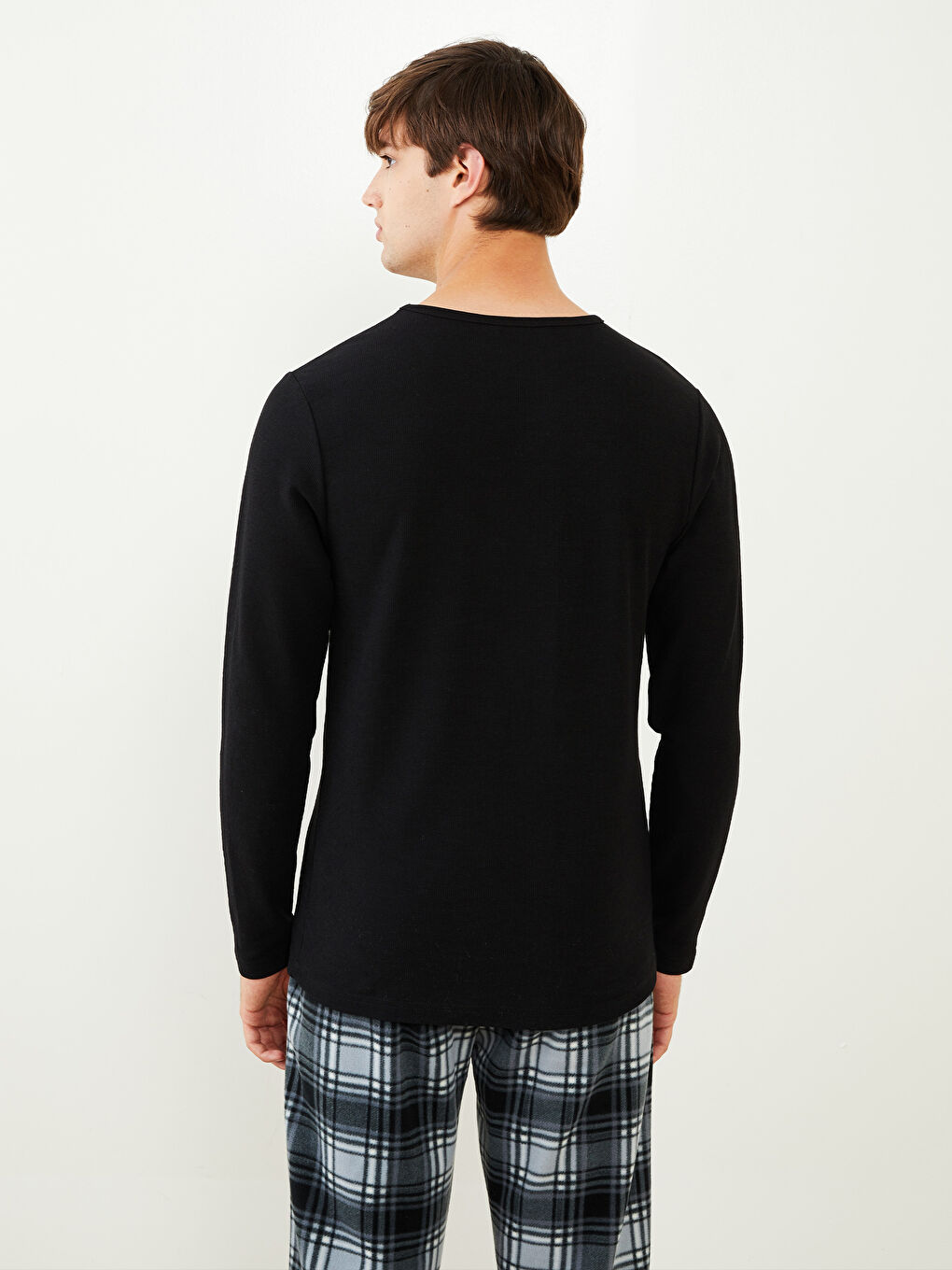 LC WAIKIKI Rundhalsausschnitt Langarm Pyjama-Oberteil für Herren -W27930Z8-RQN