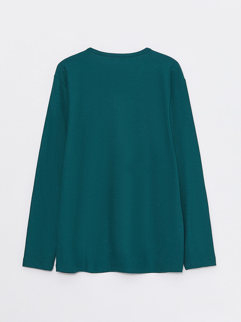 Ерлерге арналған ұзын жеңді дөңгелек жағалы пижаманың үсті-6