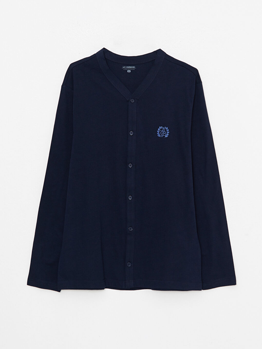 Lacivert Standart Kalıp Erkek Pijama Takımı-6