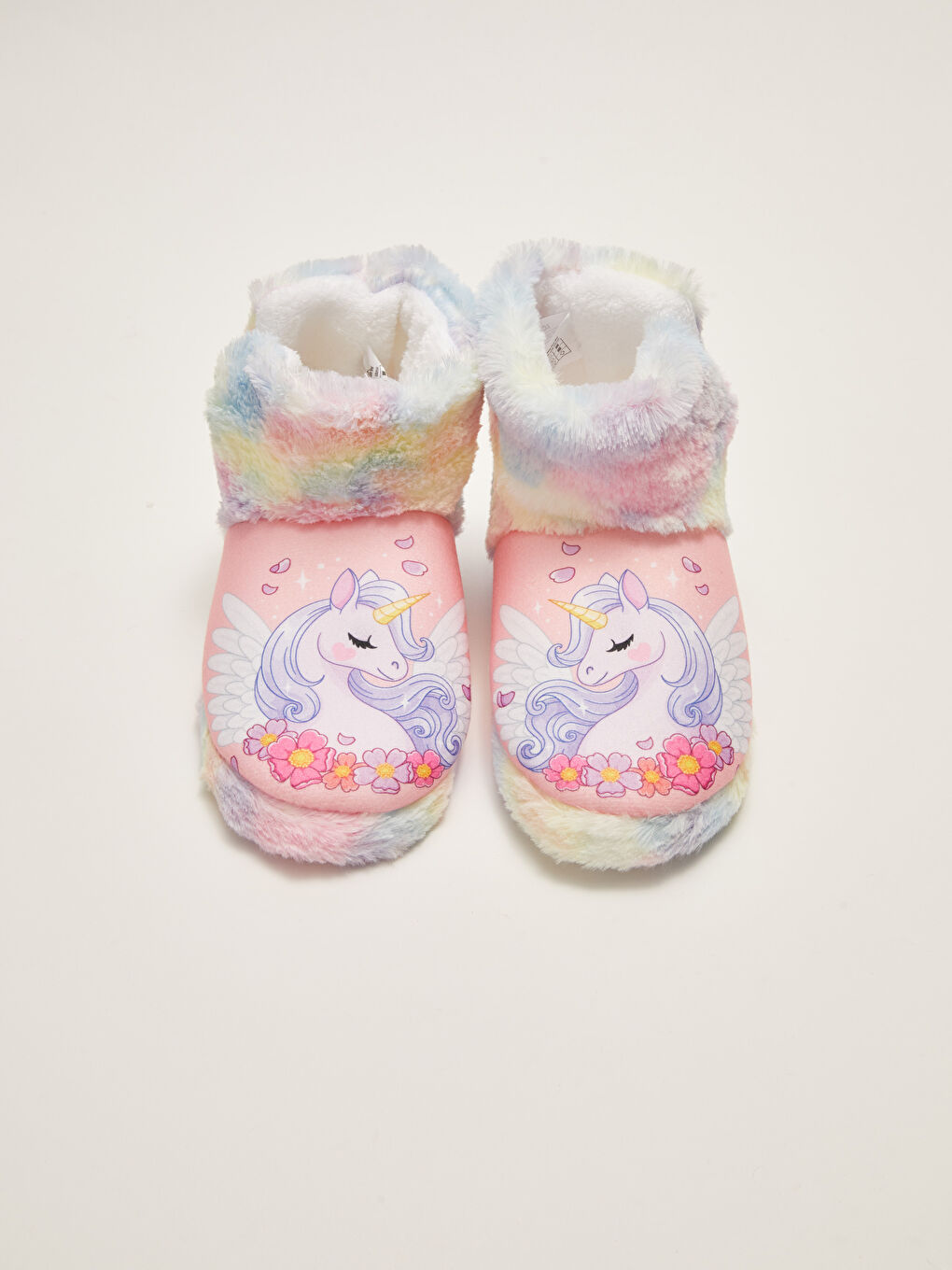 Karışık Işıklı Baskılı Pelüş Kız Çocuk Ev Botu-3