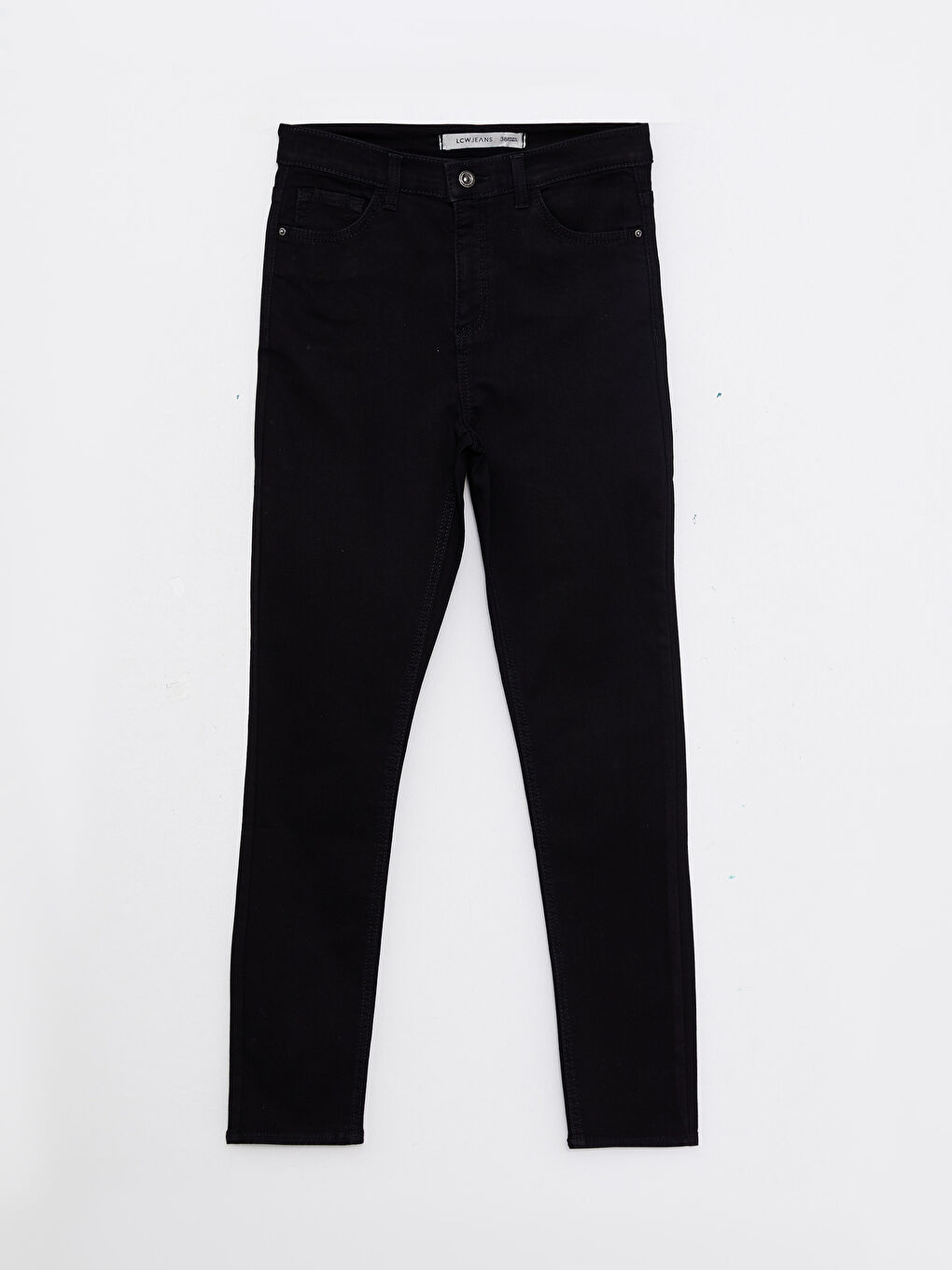 LCWAIKIKI Basic Sıyah Kadın Slim Fit Düz Jean Pantolon - 5