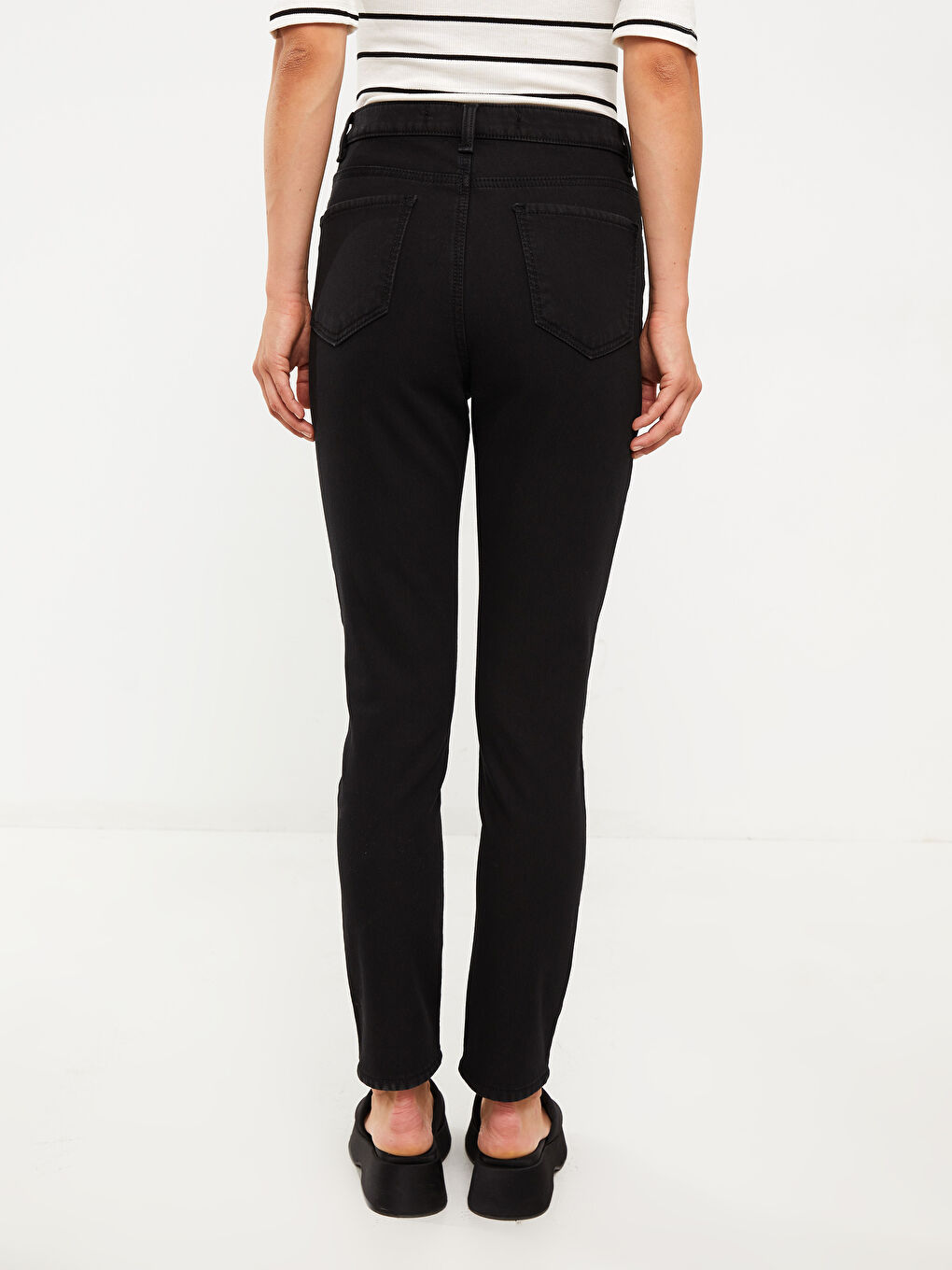 Women's Slim Fit Regular Denim Trousers -W27950Z8-J0F