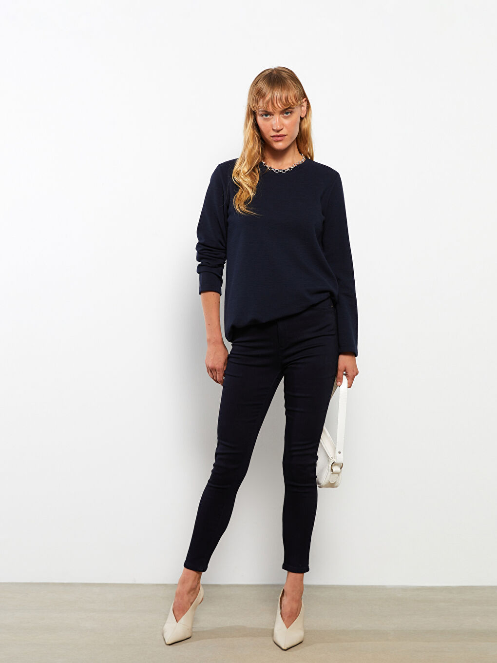 әйелдерге арналған тар пішімдегі деним джинс шалбар