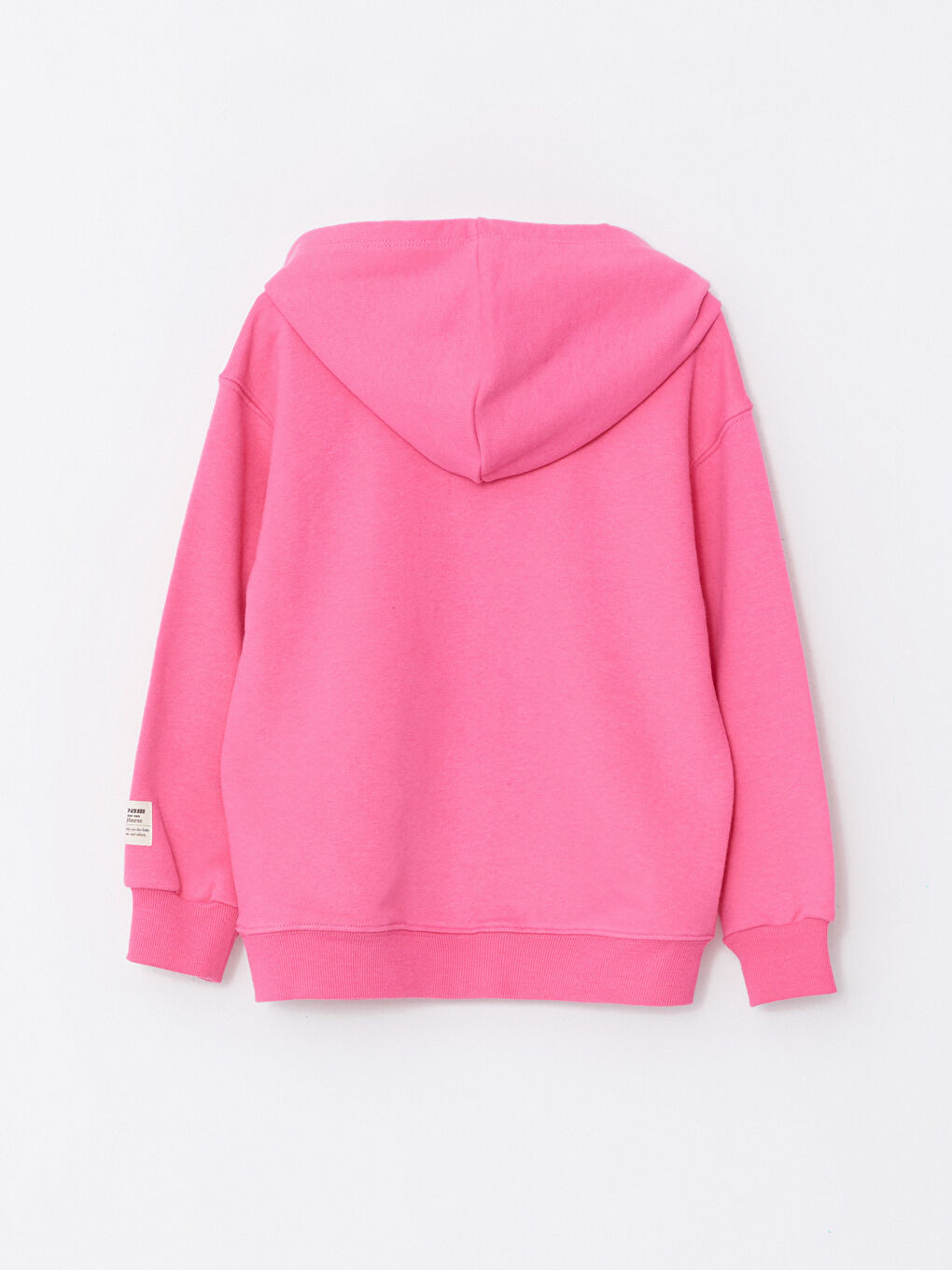Pembe Kapüşonlu Basic Uzun Kollu Kız Çocuk Sweatshirt-5