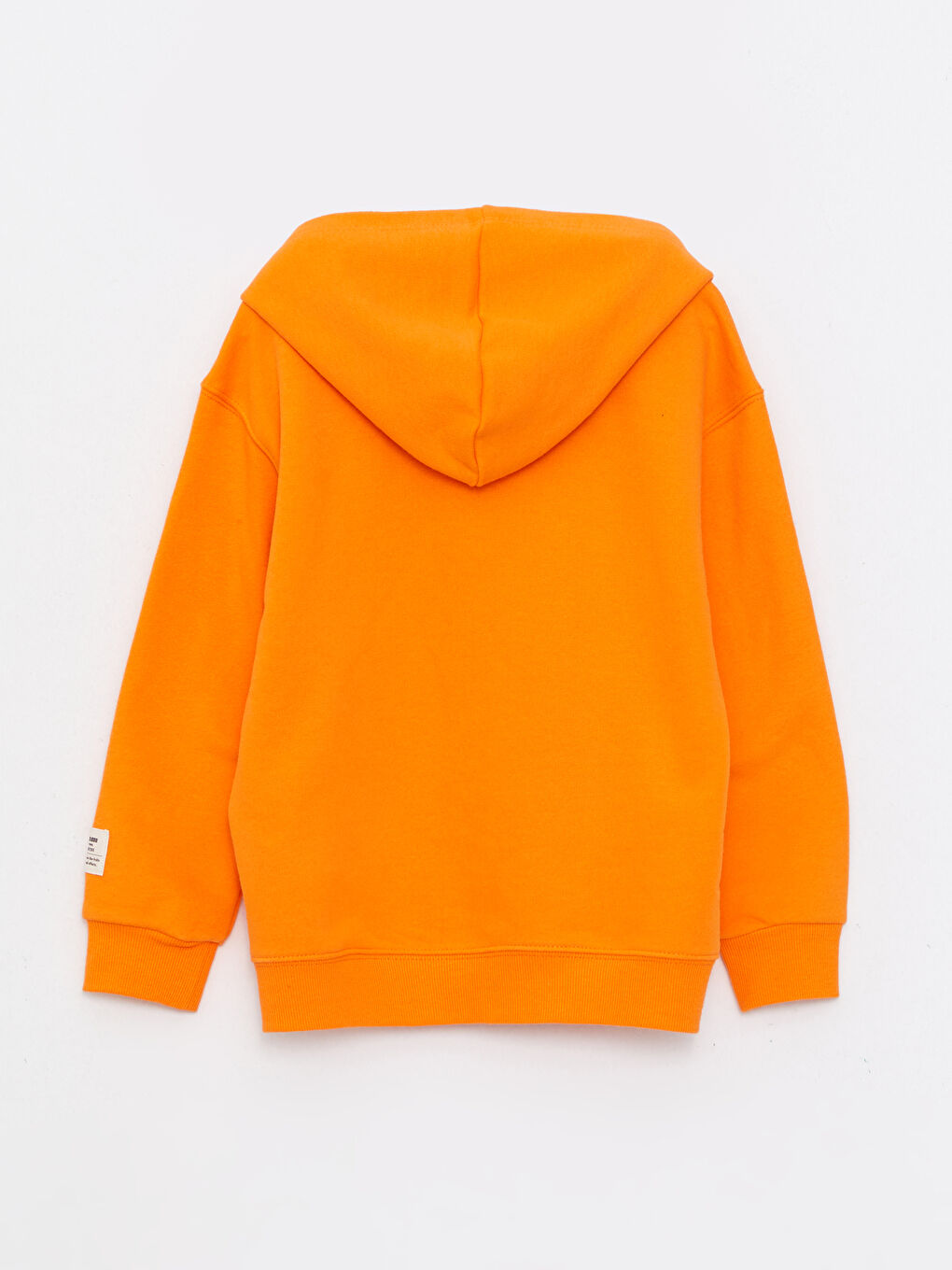 Turuncu Kapüşonlu Basic Uzun Kollu Kız Çocuk Sweatshirt-1
