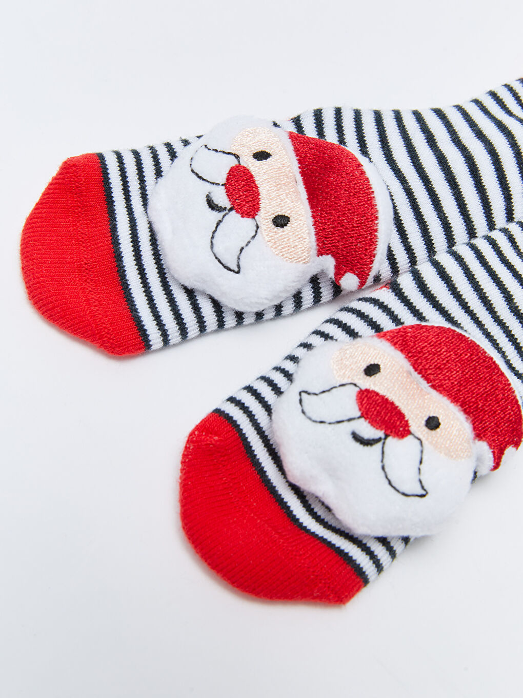 Siyah Çıngıraklı Yılbaşı Temalı Erkek Bebek Ev Çorabı-2