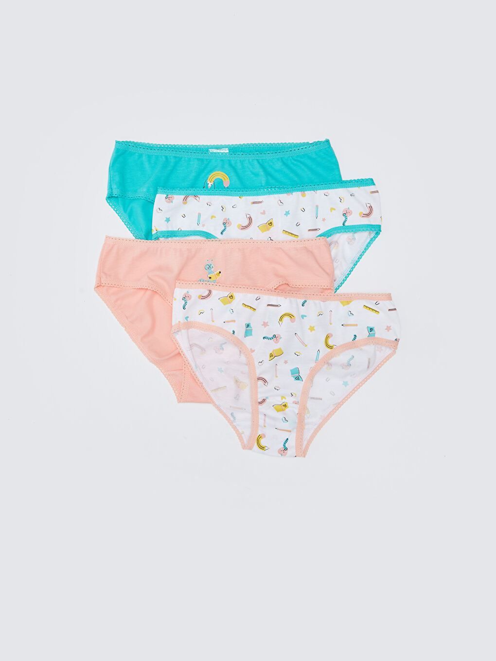 Printed Cotton Girl Panties 4-pack