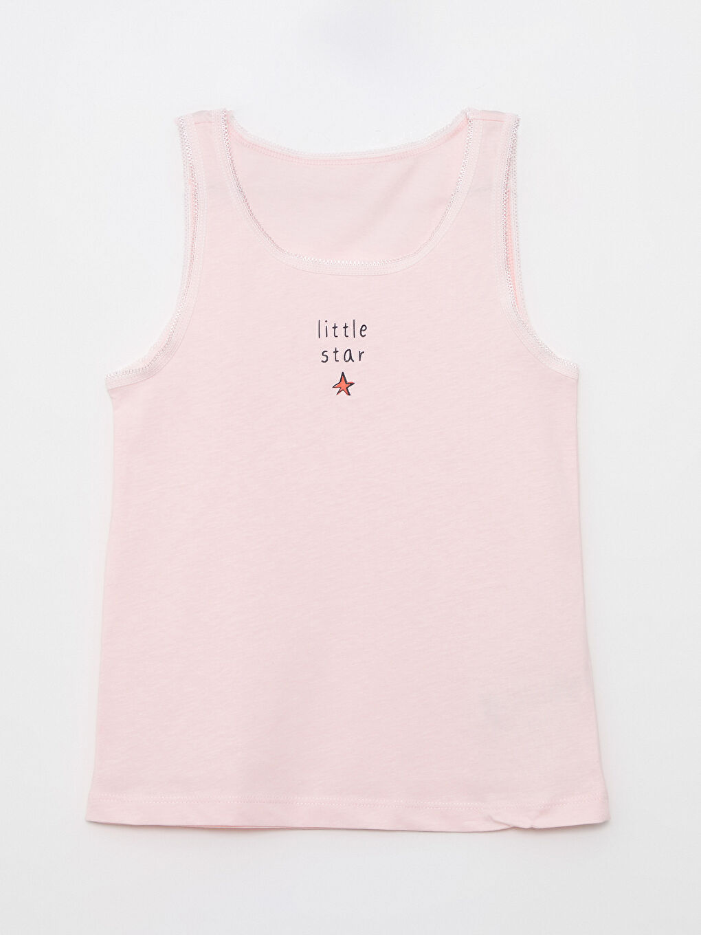 Майка для девочек с круглым вырезом и принтом из хлопка, 2 упаковки-2