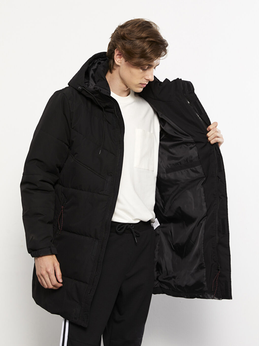 Comfortable Fit Hooded Thick Men's Coat-2