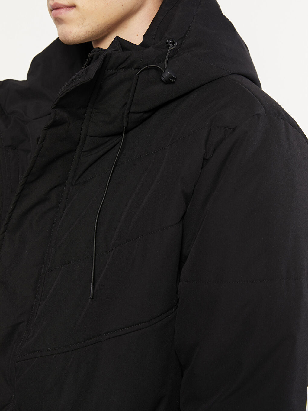 Comfortable Fit Hooded Thick Men's Coat-3