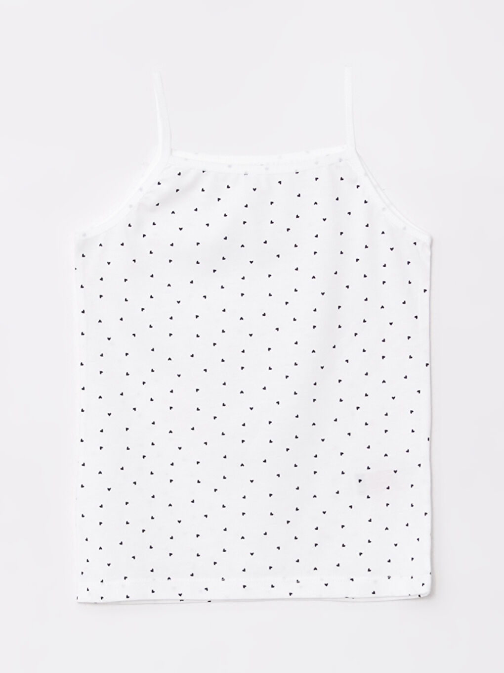 Ekru Kare Yaka Askılı Pamuklu Kız Çocuk Atlet 2'li-3