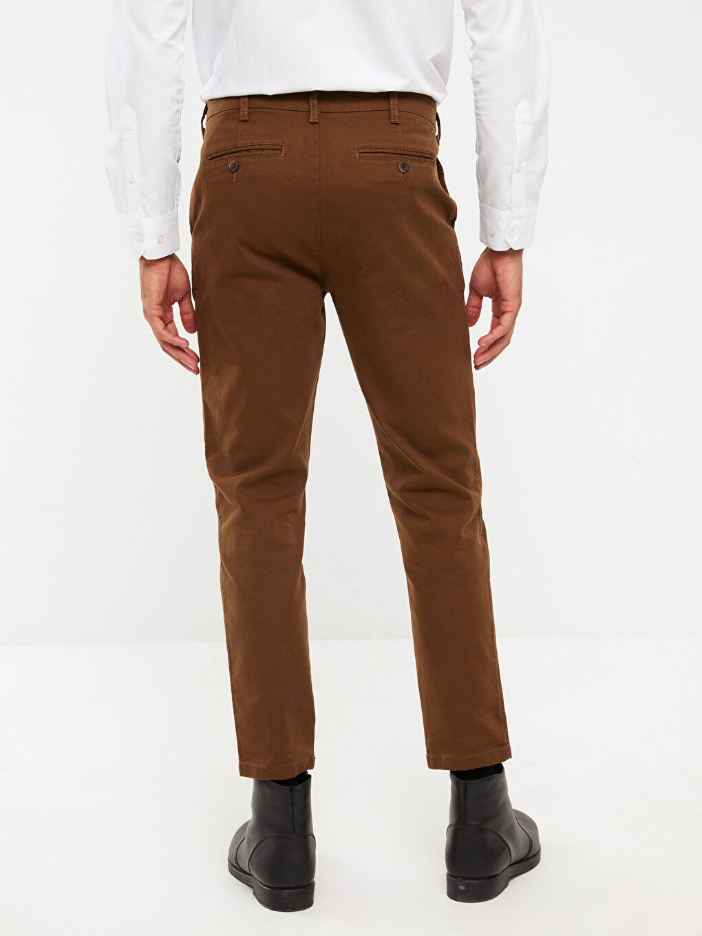 بنطلون تشينو جباردين ضيق تدريجياً للرجال-4