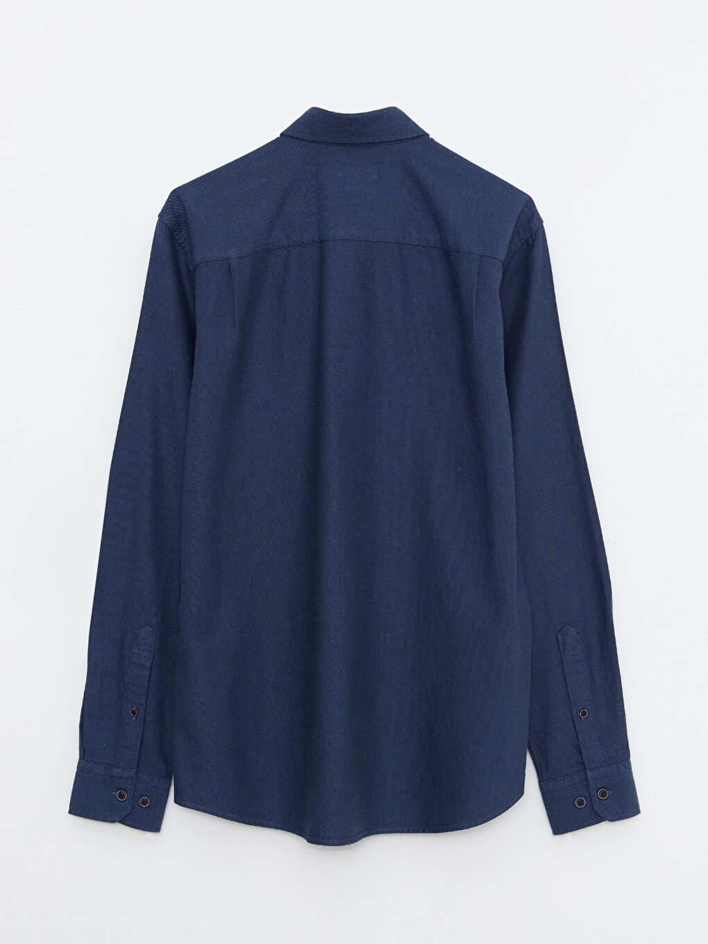 Ерлерге арналған ұзын жеңді стандартты пішімді саржа жейде-6