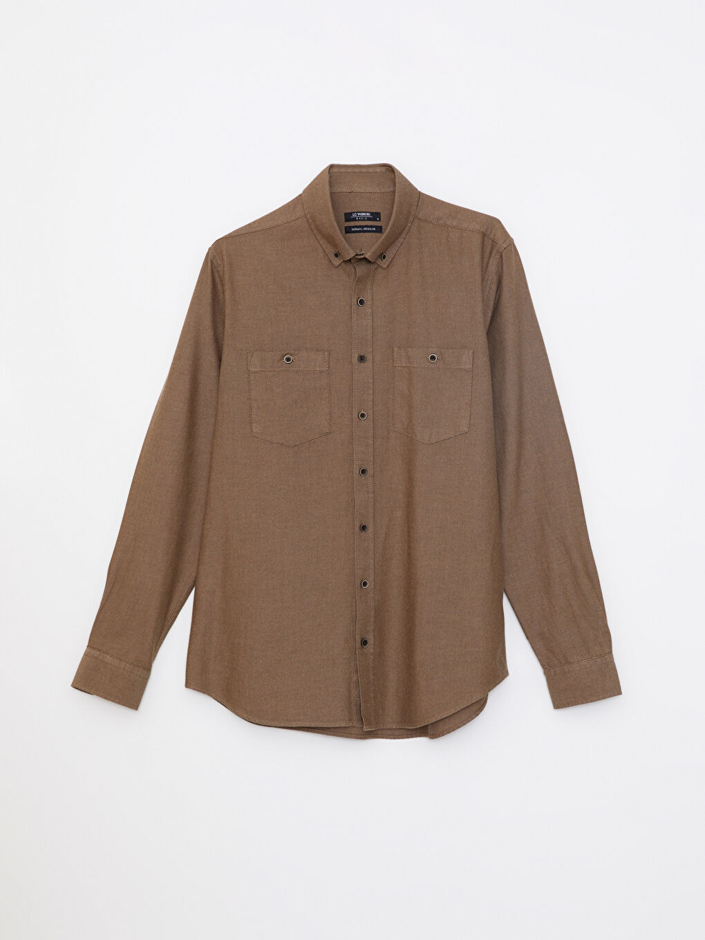 LCWAIKIKI Basic Regular Fit Langarm Gabardine Herrenhemd -W28059Z8-CT9