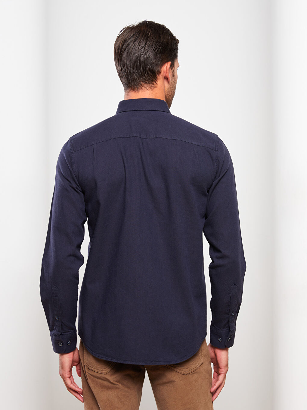 LCWAIKIKI Basic Regular Fit Long Sleeve Gabardine Men's Shirt -W28059Z8-CX1