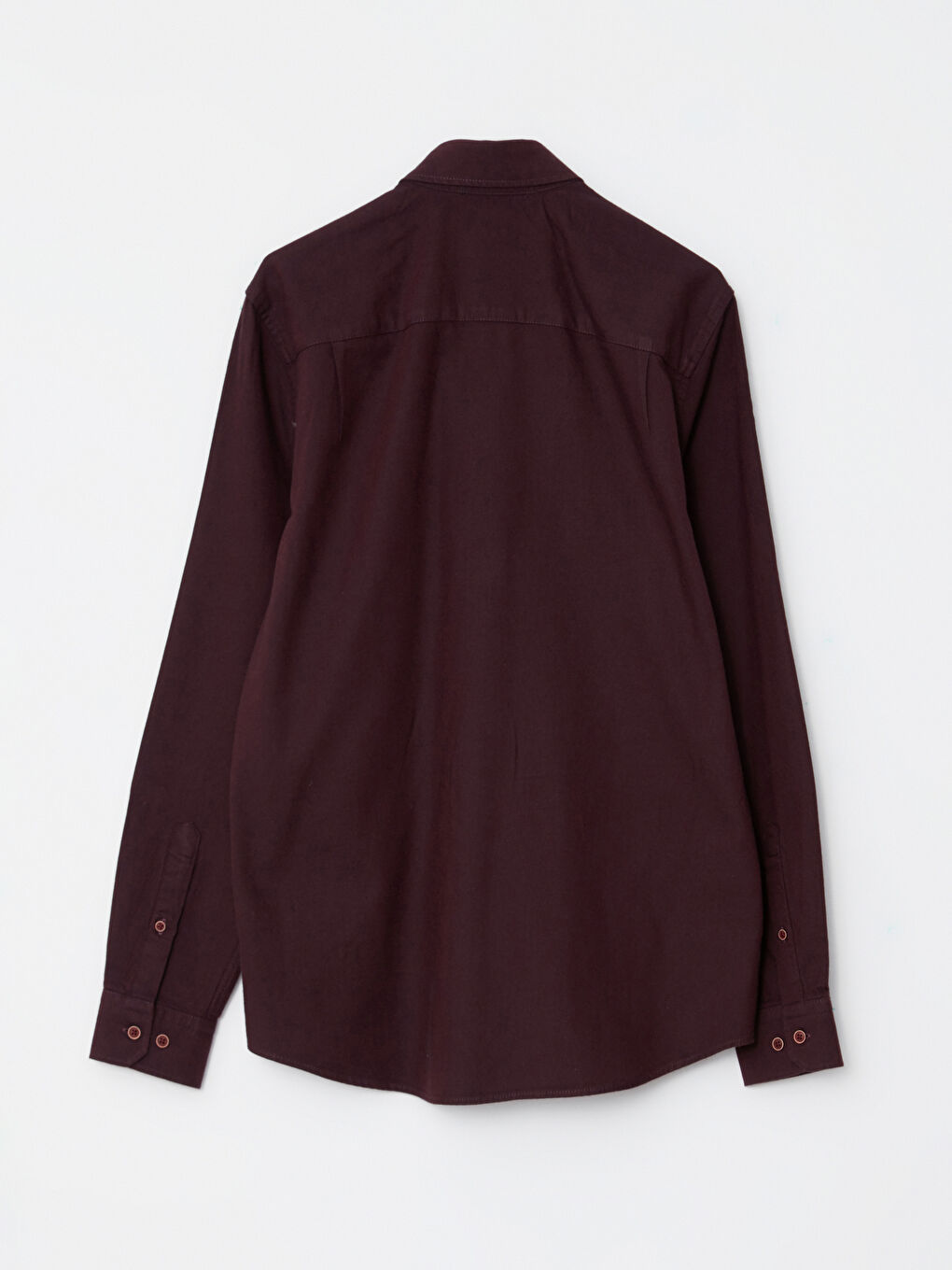 Bordo Regular Fit Uzun Kollu Gabardin Erkek Gömlek-6