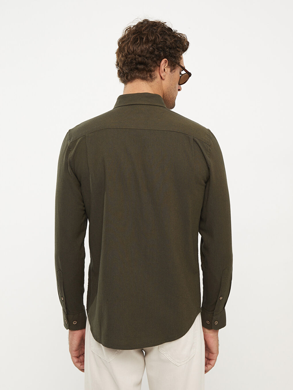 LCWAIKIKI Basic Regular Fit Long Sleeve Gabardine Men's Shirt -W28059Z8-KGJ