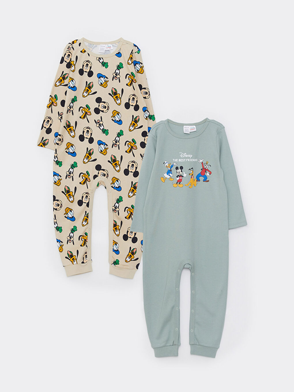 LCW baby Rundhalsausschnitt Langarm Disney Bedruckt Baby Jungen Overall 2er-Pack -W28077Z1-LQB
