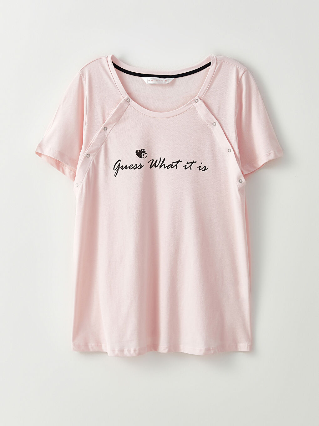 Set de pijama pentru gravide din bumbac, cu mânecă scurtă și guler rotund, imprimat-7