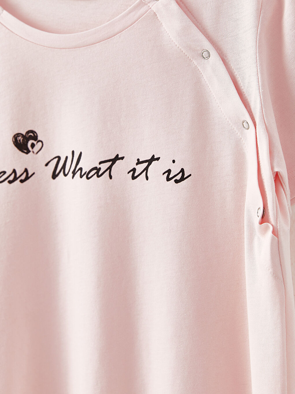 Set de pijama pentru gravide din bumbac, cu mânecă scurtă și guler rotund, imprimat-9