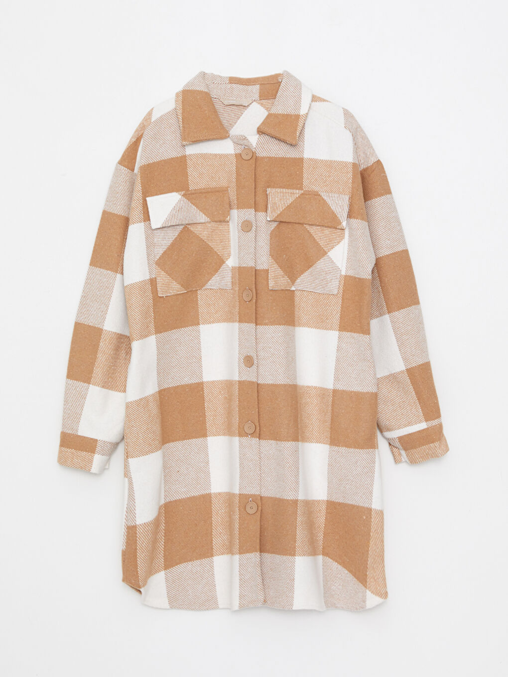 Яке-риза Дамско Габардин Каре с Дълъг Ръкав и Копчета-5