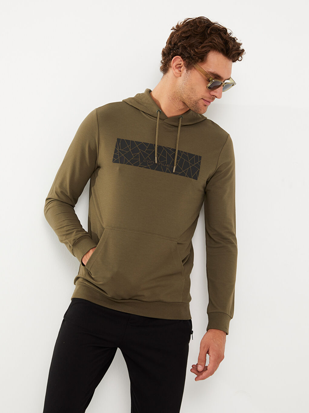 Long Sleeve Printed Men's Hoodie-1