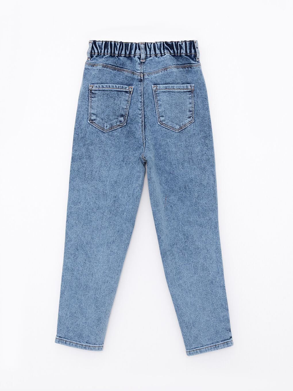 Elasticated Waist Basic Girls' Jeans-2