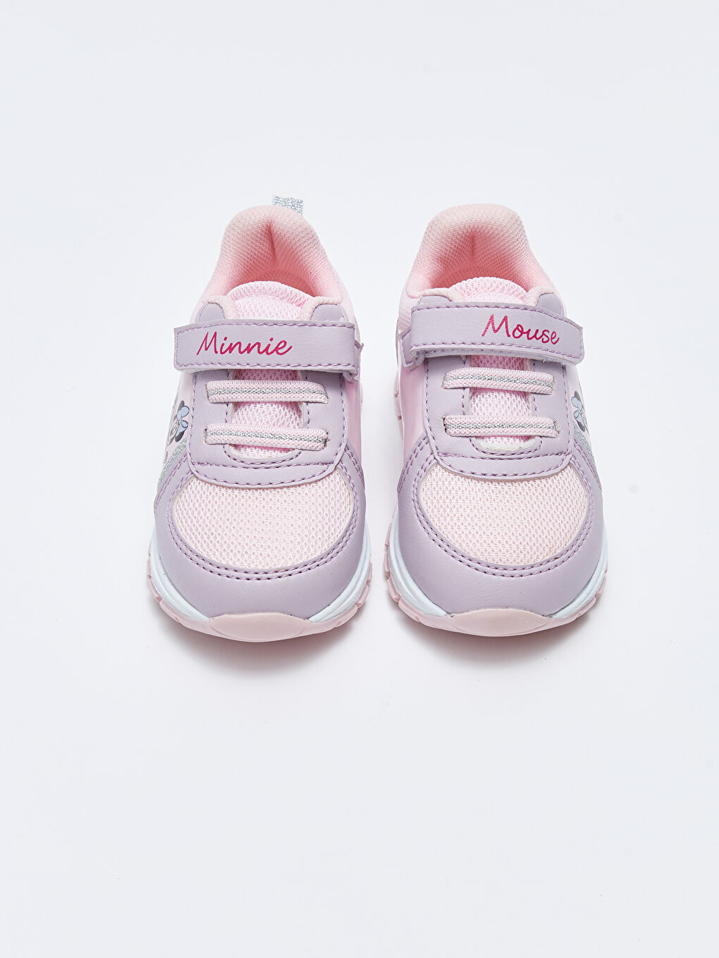 LCW STEPS Minnie Mouse Licensed Lace and Hook and Loop Closure Baby Girl Sneakers -W28162Z1-RUD