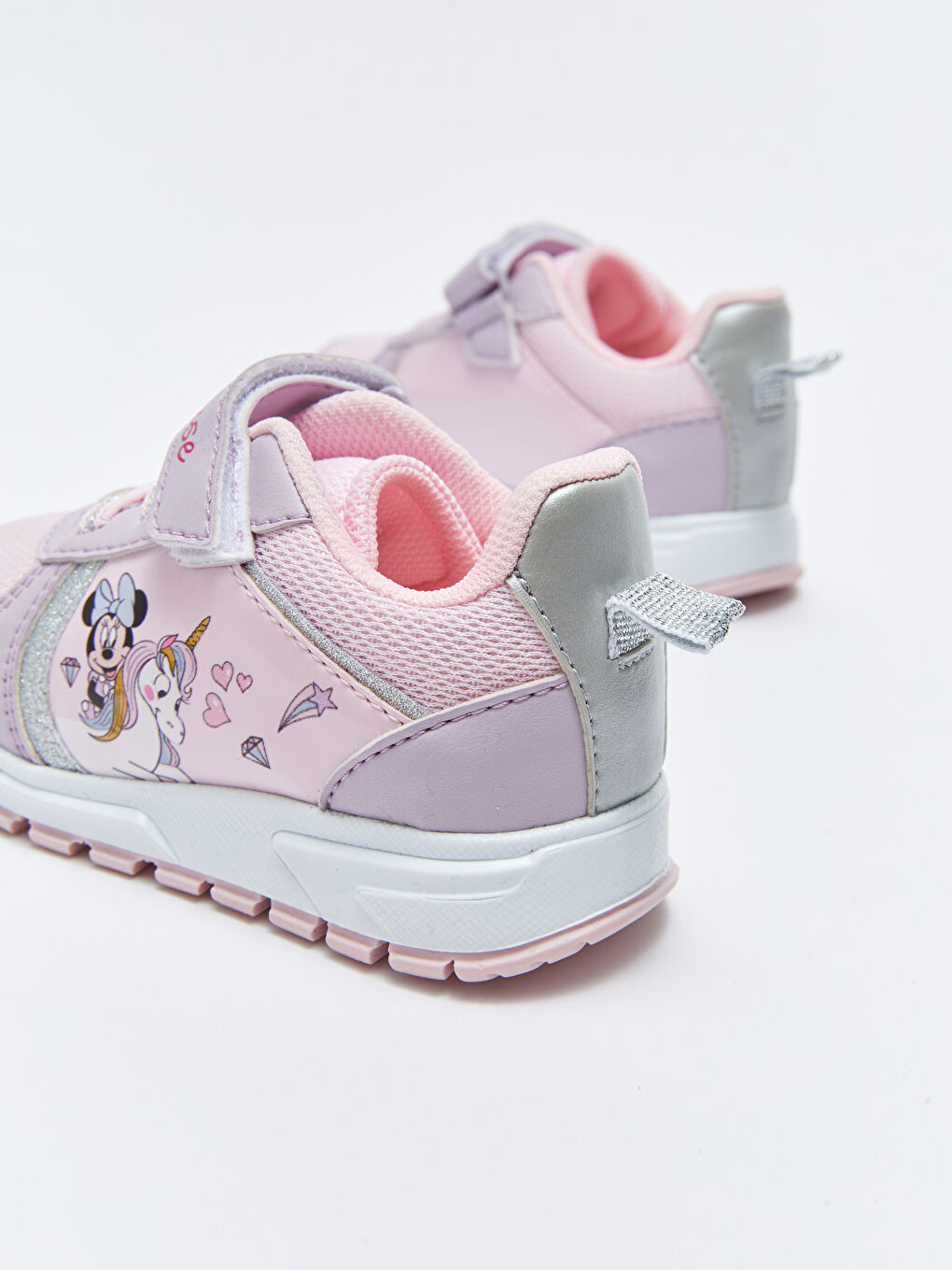 LCW STEPS Minnie Mouse Licensed Lace and Hook and Loop Closure Baby Girl Sneakers -W28162Z1-RUD