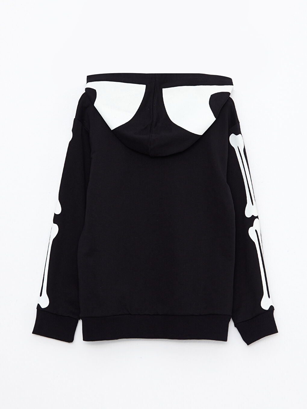 Siyah Kapüşonlu Baskılı Uzun Kollu Erkek Çocuk Sweatshirt ve Eşofman Altı-2