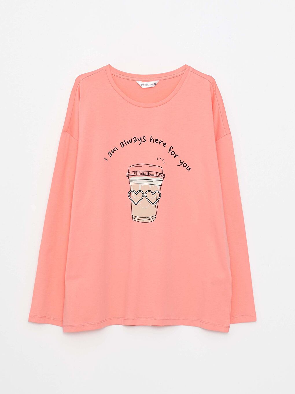 Crew Neck Printed Long Sleeve Cotton Women's Pajama Set-4