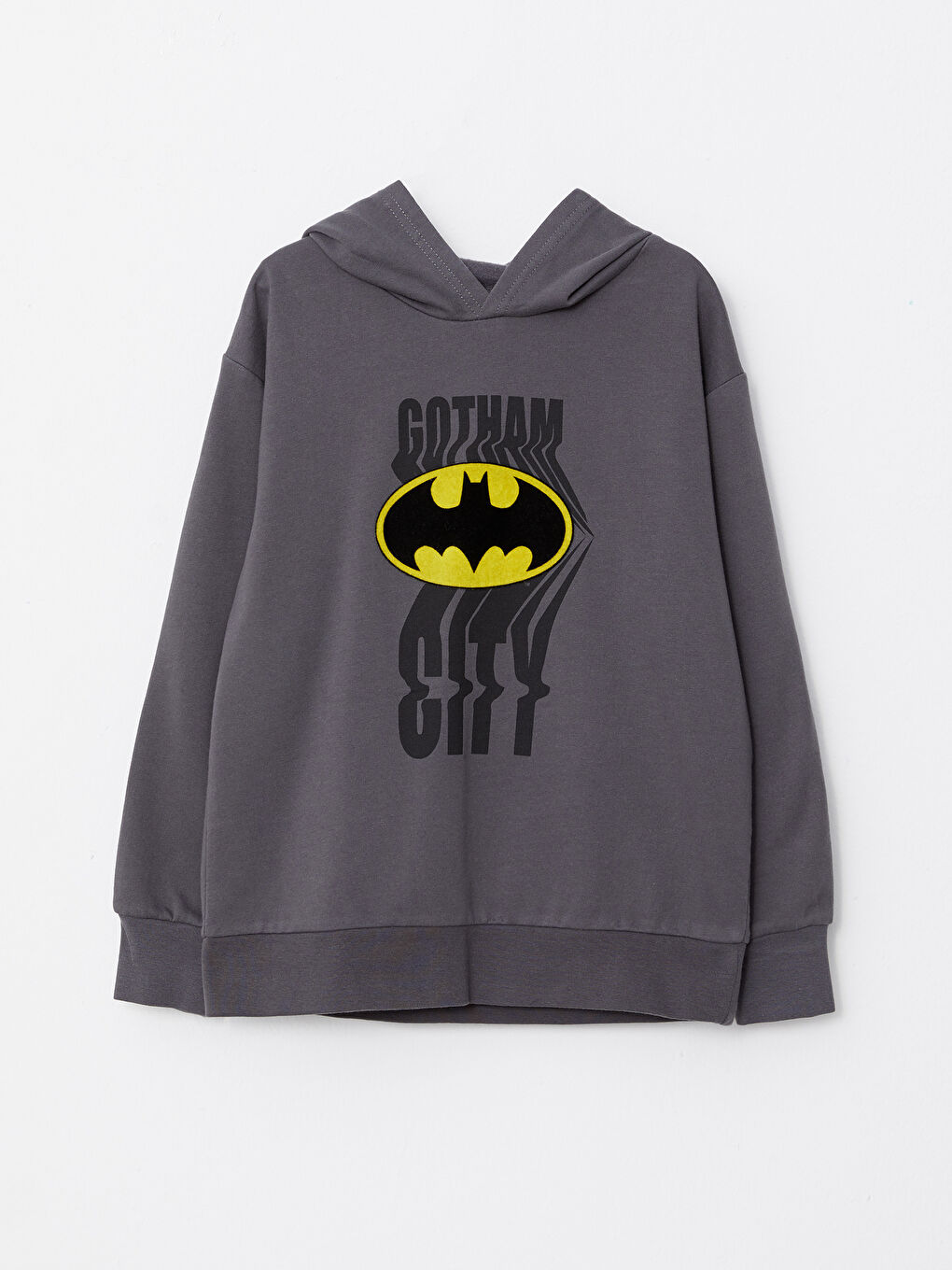 LCW Kids Hooded Batman Printed Long Sleeve Boys' Sweatshirt -W28173Z4-HKS