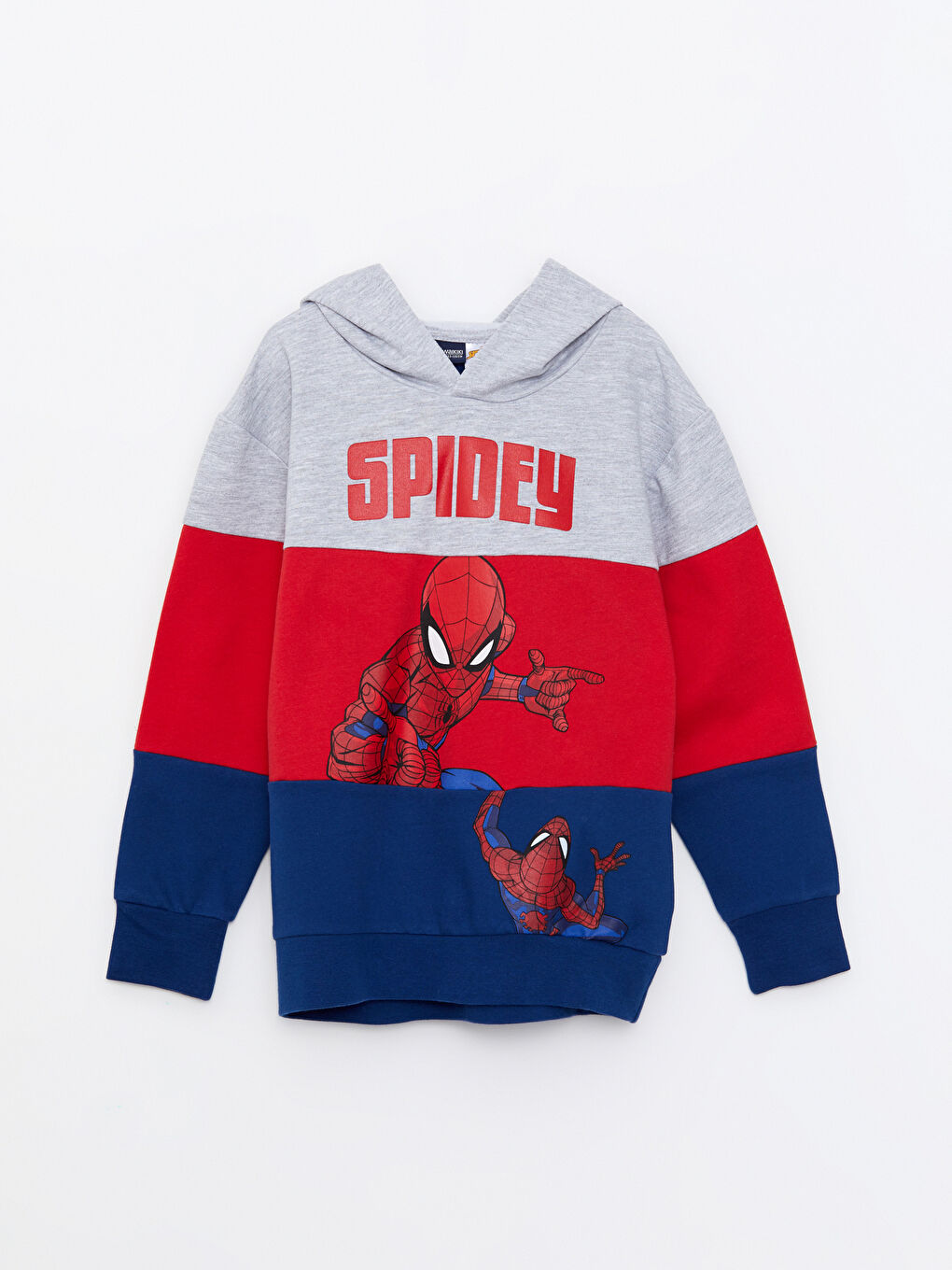 LCW Kids Hooded Spider-Man Printed Long Sleeve Boys' Sweatshirt -W28175Z4-HEU