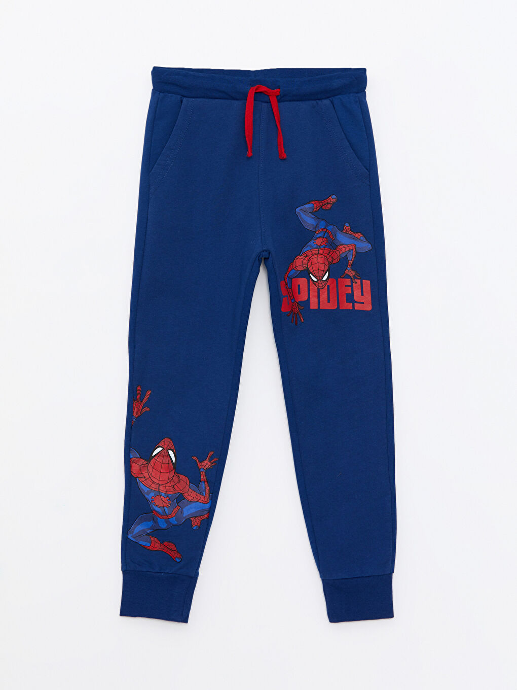 Lacivert Beli Lastikli Spider-Man Baskılı Erkek Çocuk Jogger Eşofman Altı