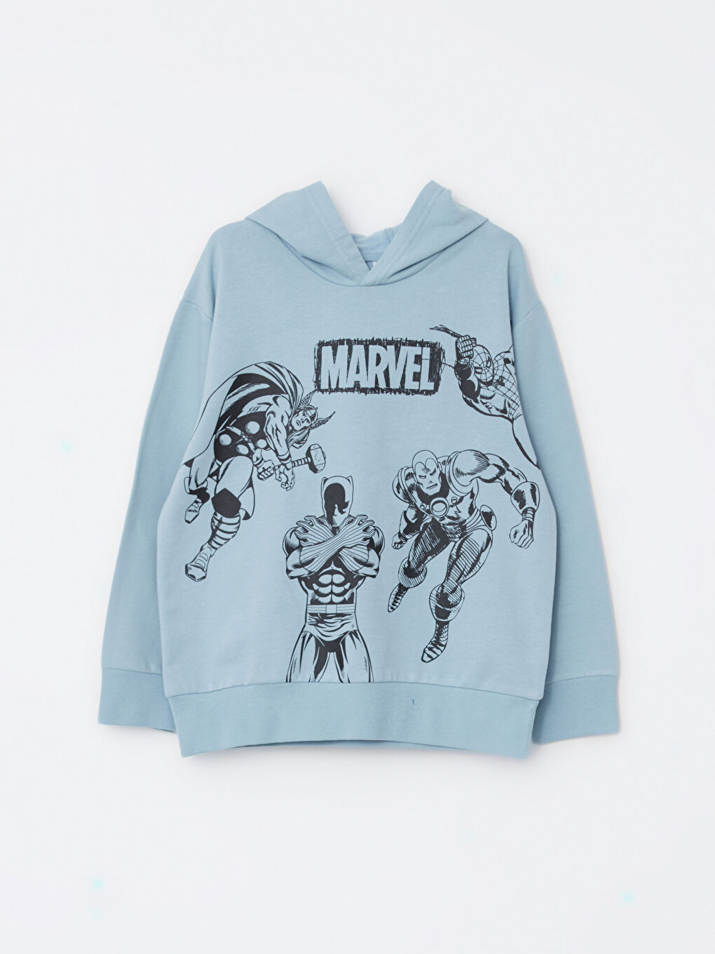 Hoodie Marvel Printed Long Sleeve Boys Sweatshirts & Sweatpants-1