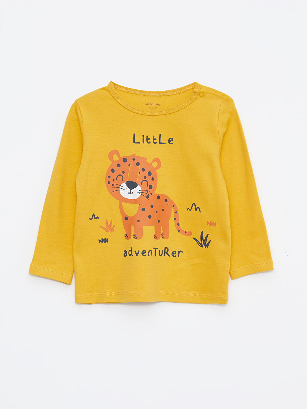 Crew Neck Long Sleeve Printed Baby Boy Pajama Set-1