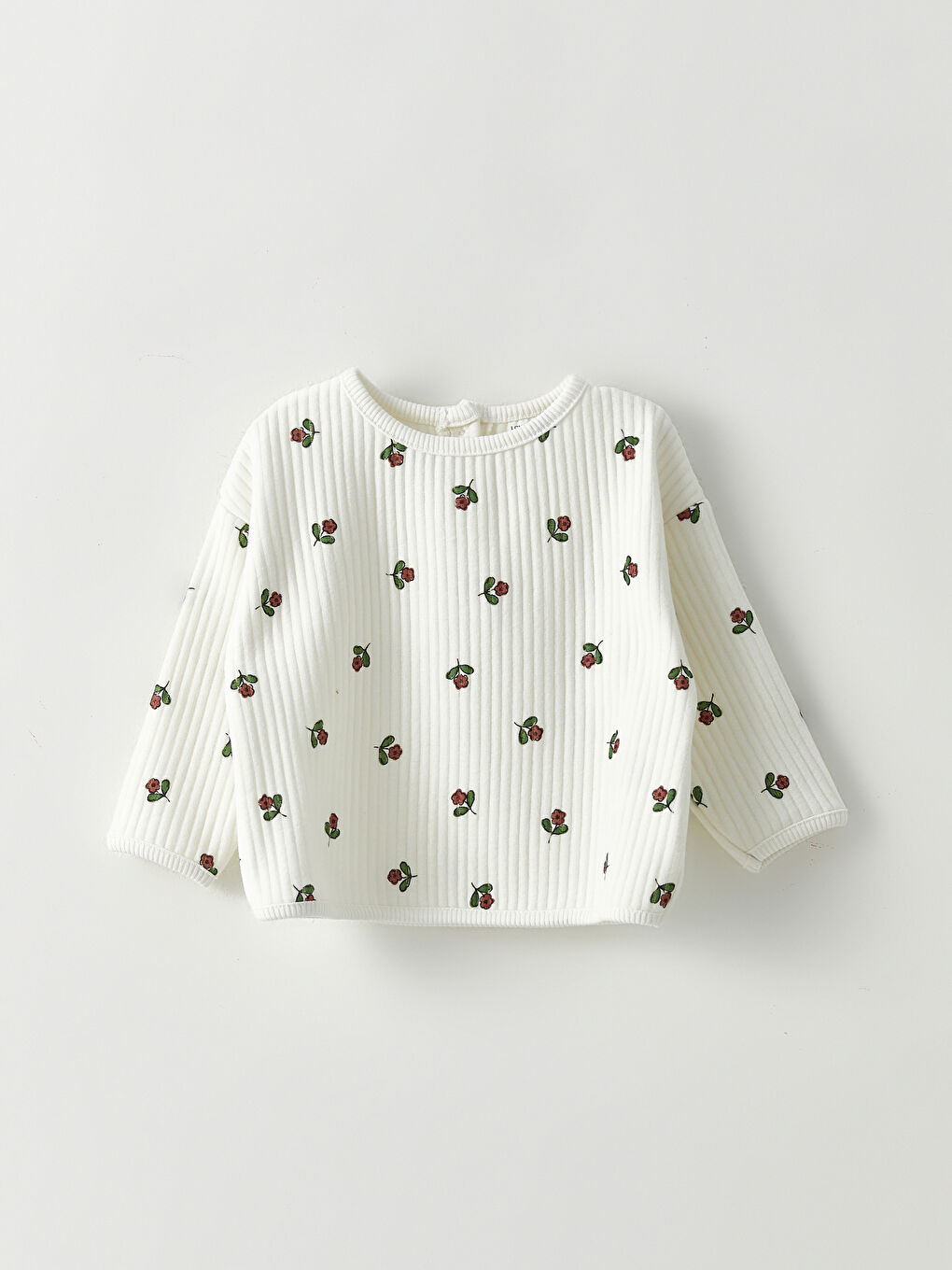 Crew Neck Long Sleeve Printed Baby Girl T-shirt and Trousers 2-Pack Set-1