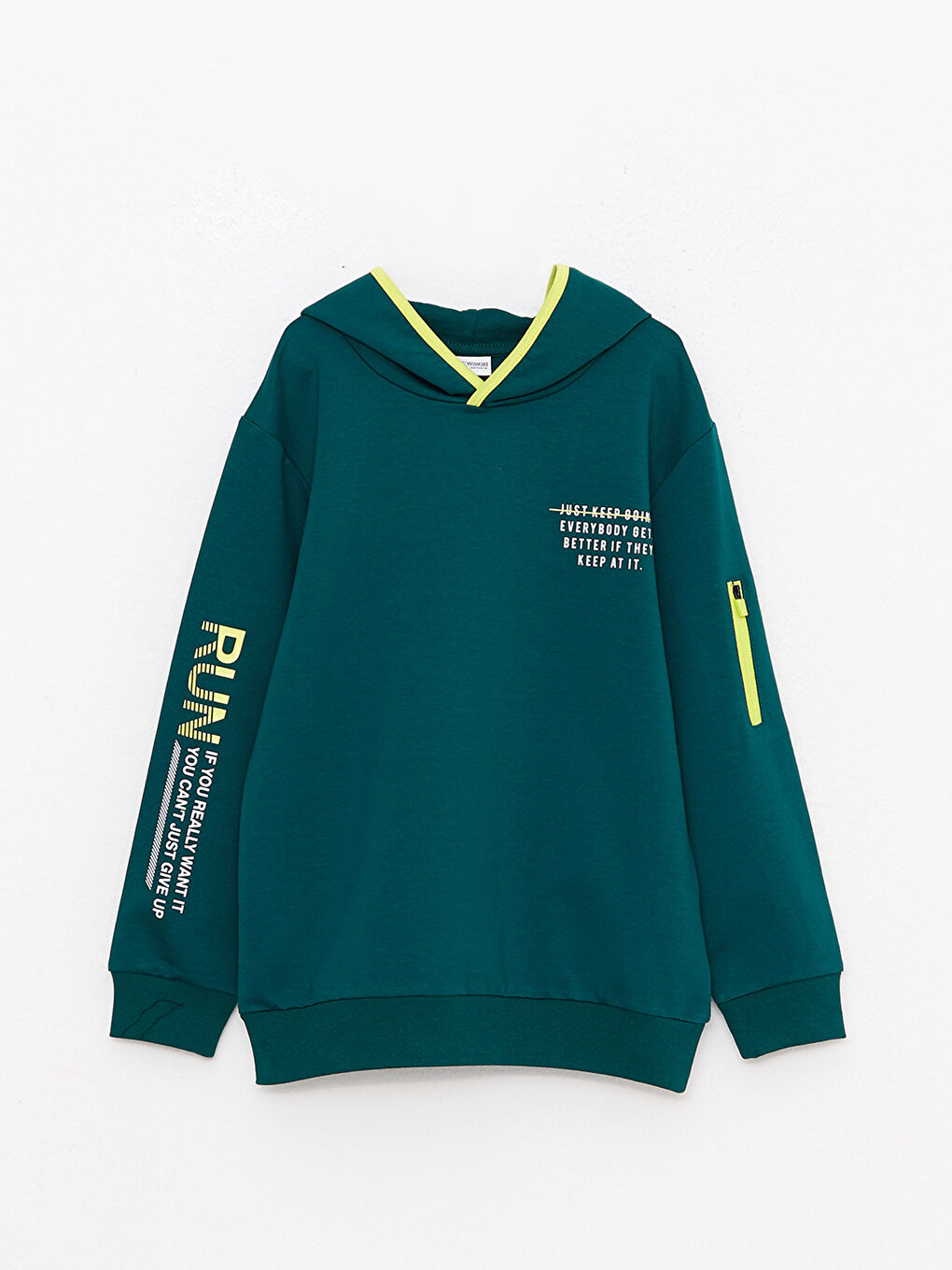 Hooded Printed Long Sleeve Boys' Sweatshirt-4