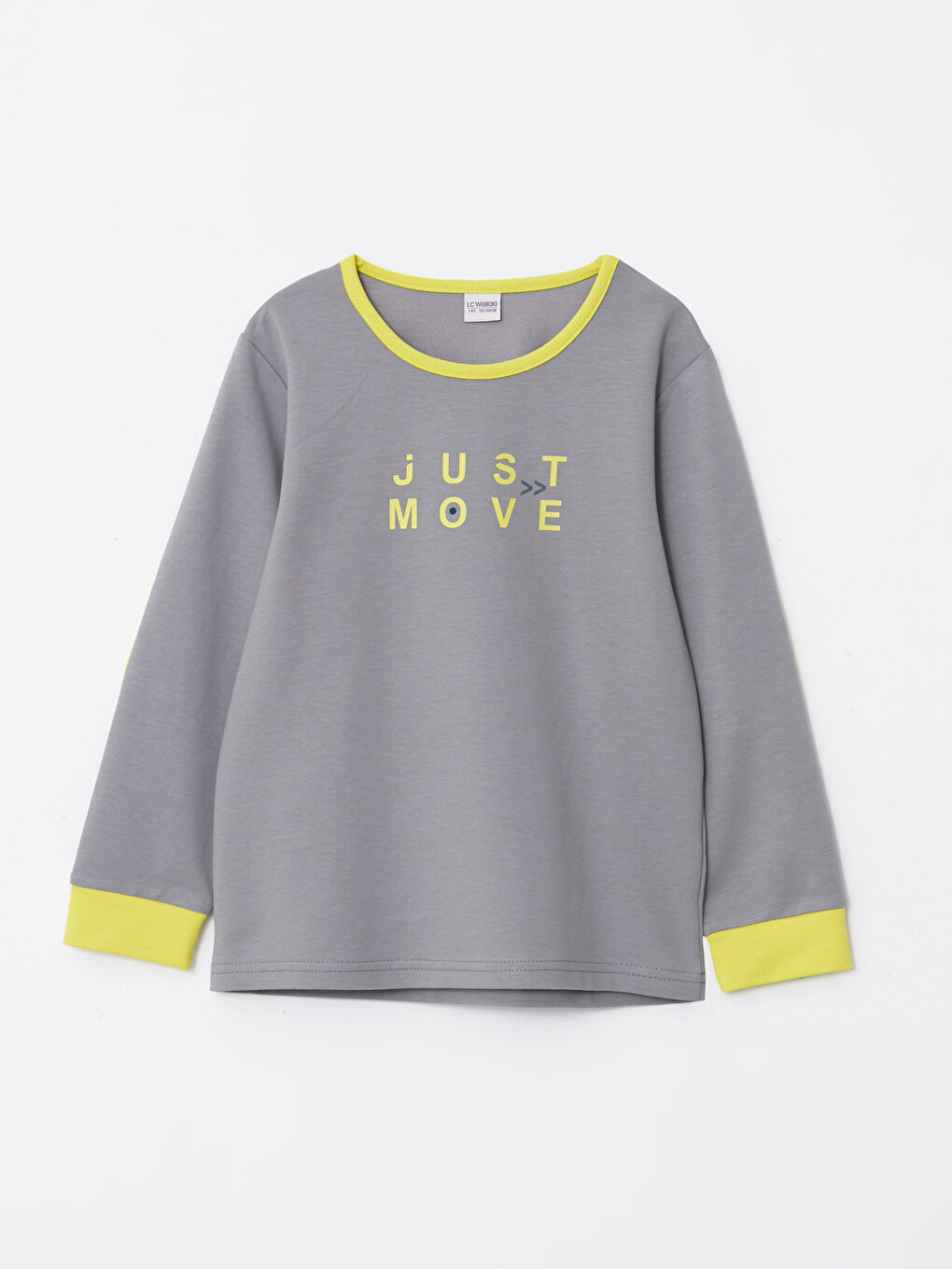 Crew Neck Printed Long Sleeve Boys' T-Shirt