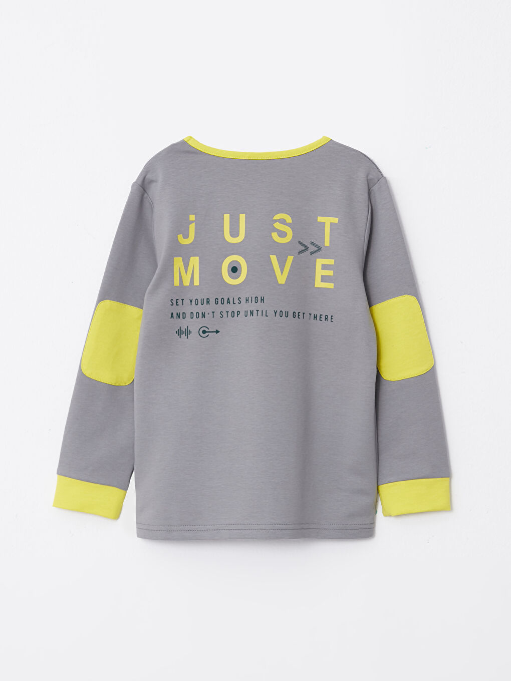 Crew Neck Printed Long Sleeve Boys' T-Shirt-1