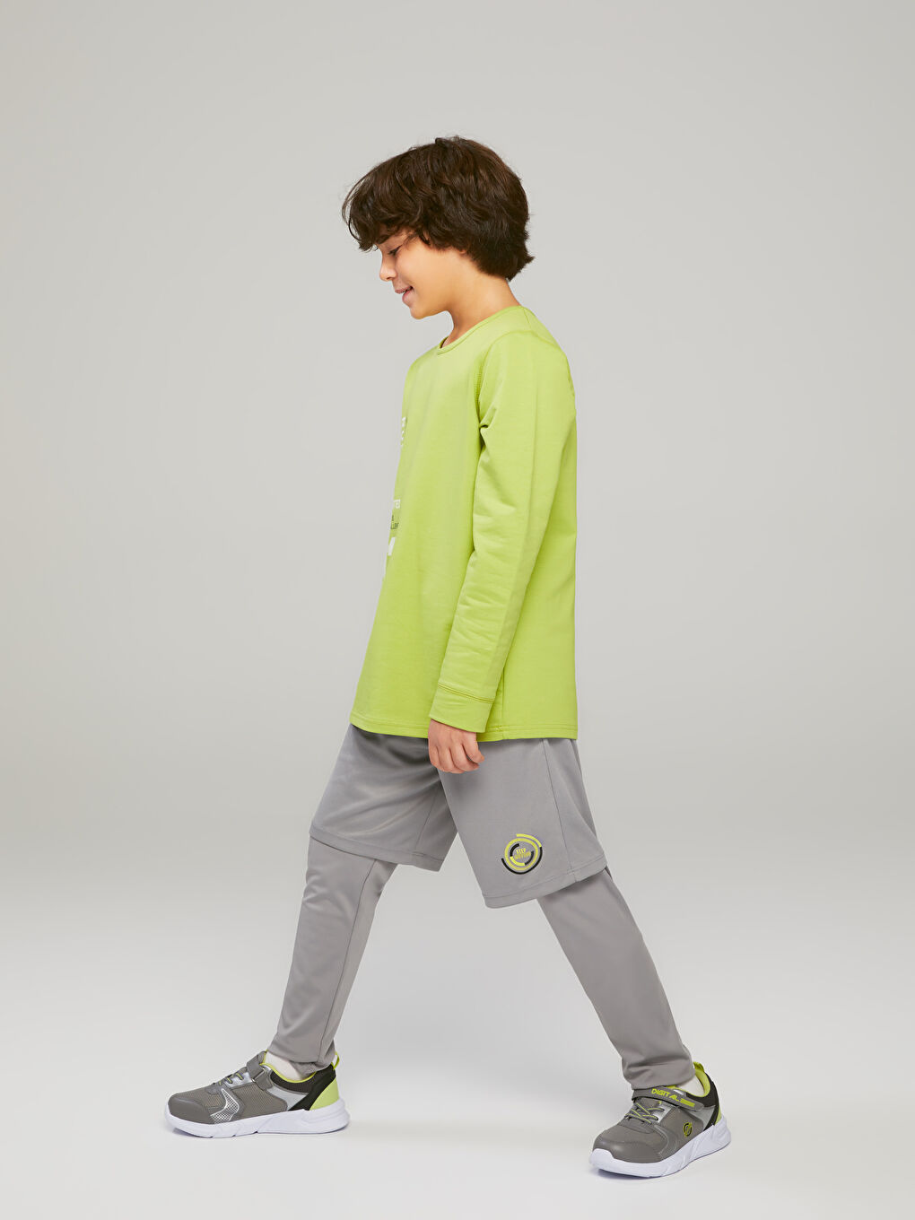 LCW Kids Beli Lastikli Baskılı Erkek Çocuk Taytlı Şort -W28228Z4-GSE
