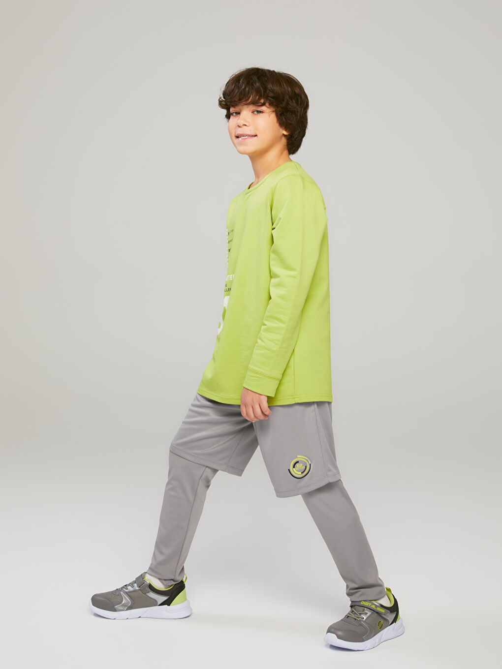 LCW Kids Beli Lastikli Baskılı Erkek Çocuk Taytlı Şort -W28228Z4-GSE