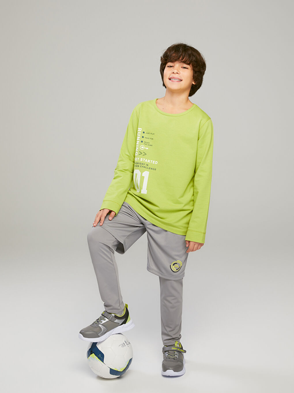 Футболка с круглым вырезом, с принтом, с длинным рукавом, для мальчиков-2