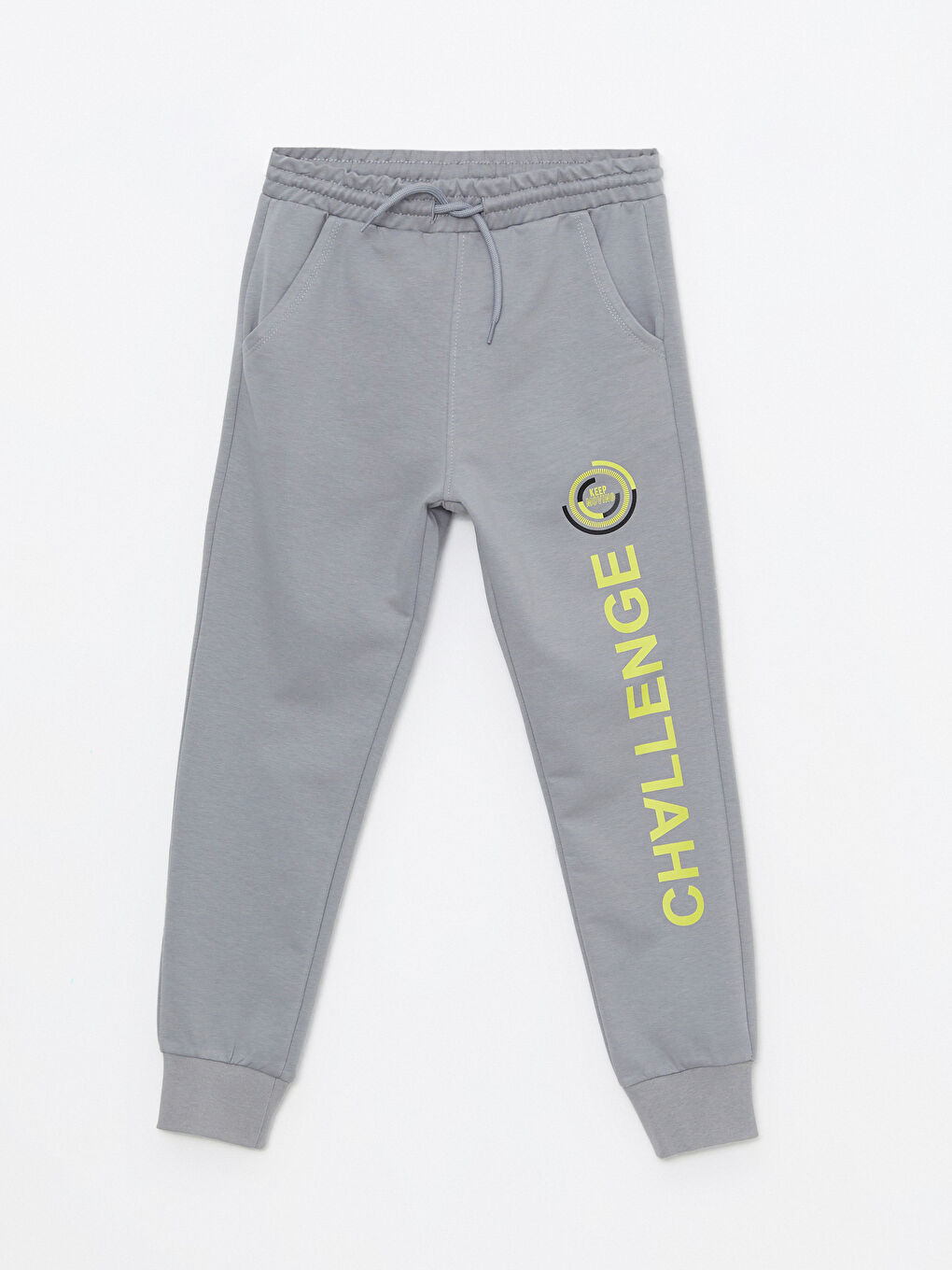 LCW Kids Elastic Waist Printed Boys' Jogger Sweatpants -W28231Z4-GSE