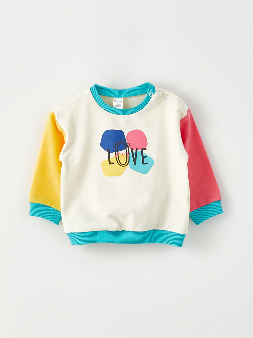 Crew Neck Long Sleeve Printed Baby Girls' Sweatshirt and Tracksuit Bottom 2 Pack Set-1